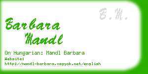 barbara mandl business card